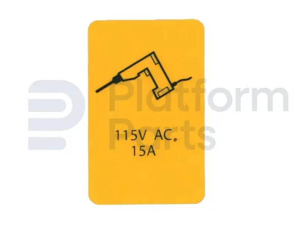 Autocollant, courant au plateforme 115V