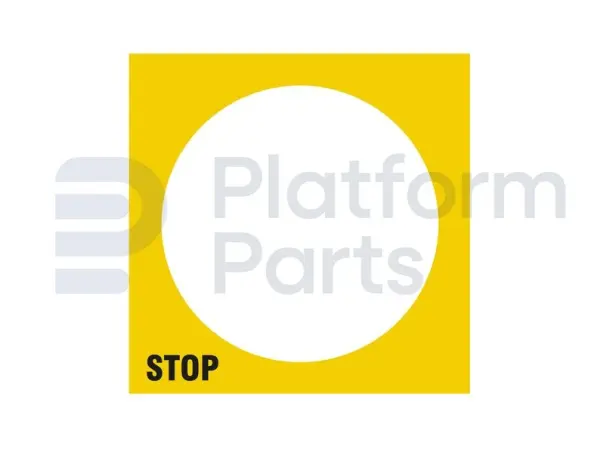 Decal, emergency stop