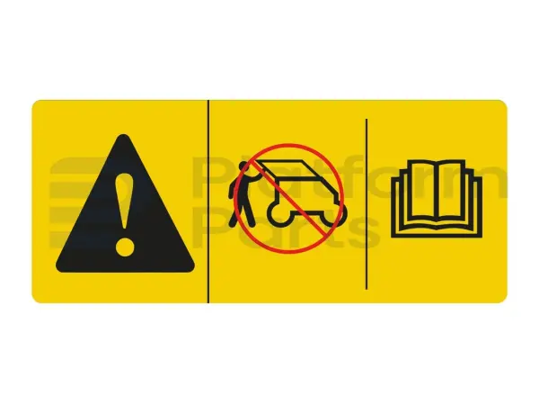 Decal, warning, comp access