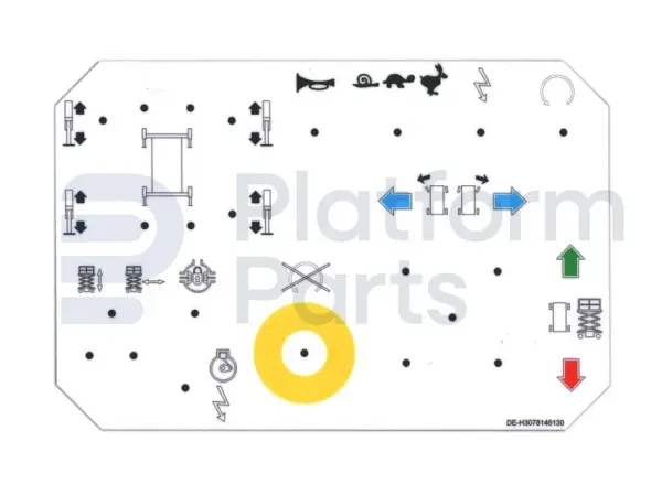Sticker, bediening, control box