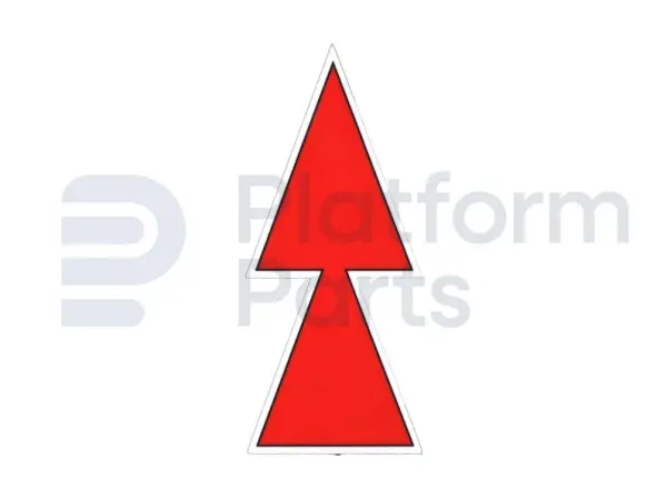Decal, red arrow