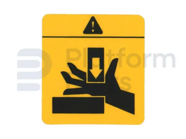 Sticker, hand crushing