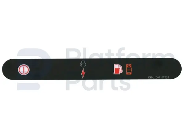 Pegatina, stop, caja de control