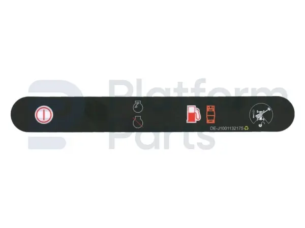 Sticker, stop, control box