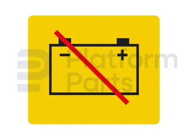 Pegatina, battery warning