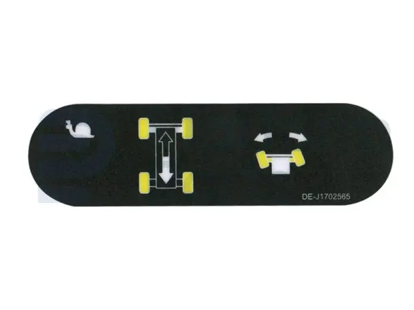Decal, drive-steer, control box