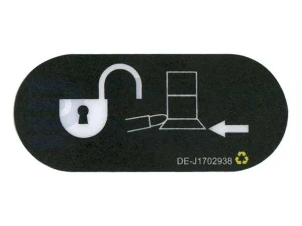 Autocollant, soft touch override, boîtier de commande