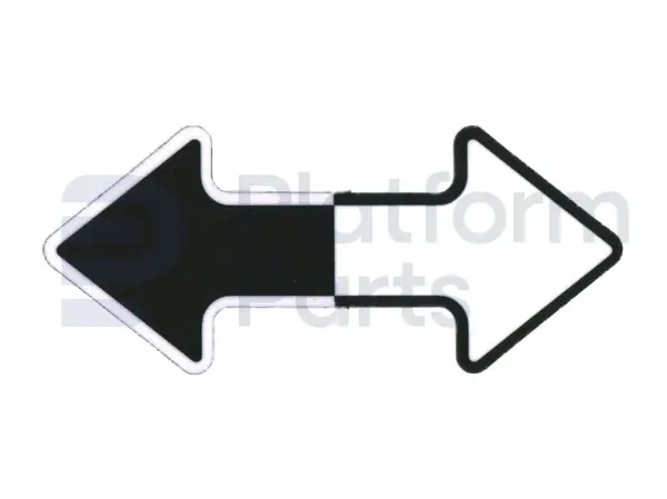 Pegatina, direction arrow