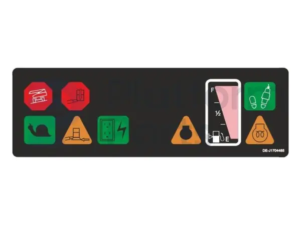 Pegatina, display, caja de control