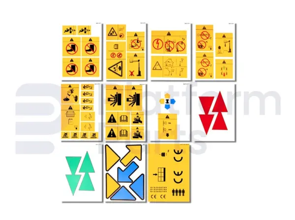 Autocollant kit, sécurité (symboles), mât vertical