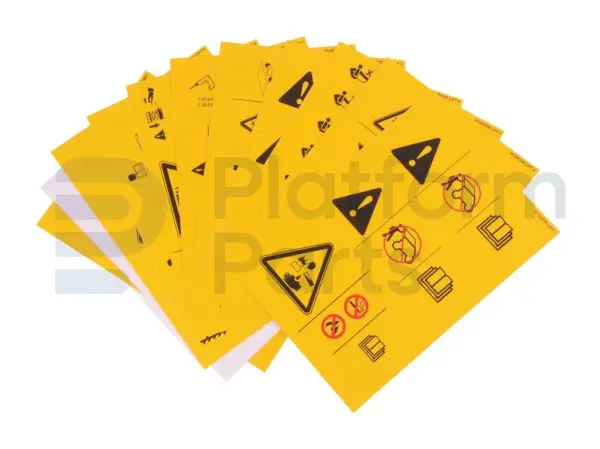 Aufkleber kit, Sicherheit (Symbole), Scherenbühne