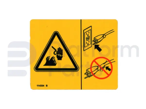 Autocollant, crushing hazard platform
