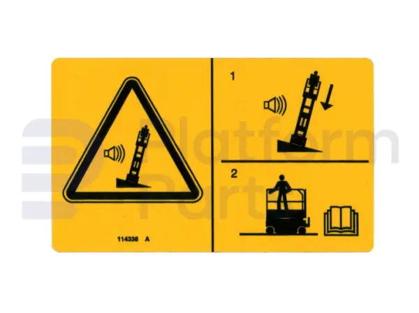 Autocollant, tilt alarm