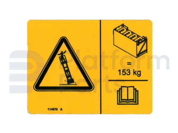 Autocollant, flèche jaune