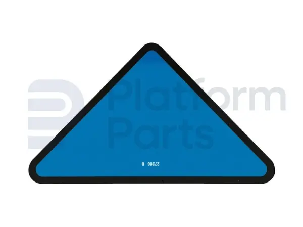 Decal, blue triangle