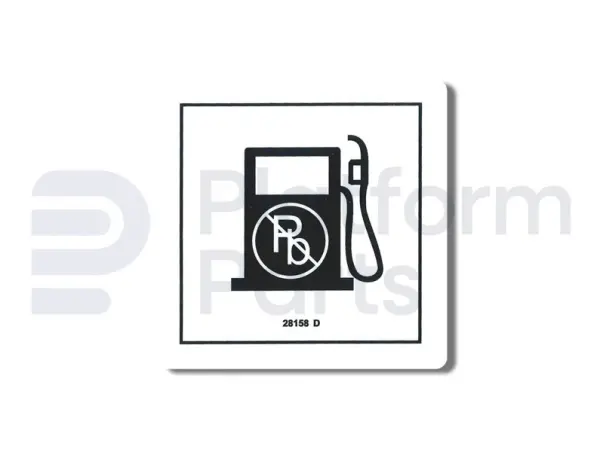 Pegatina, gasolina sin plomo