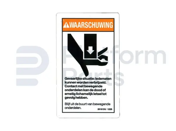 Decal, hand crushing, Dutch