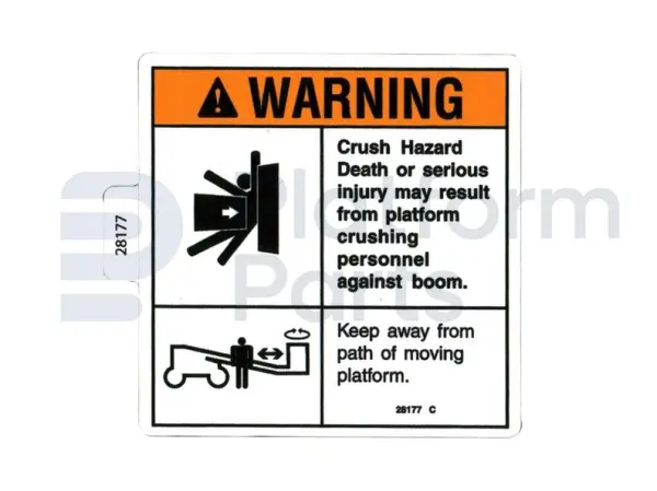 Autocollant, crushing hazard platform