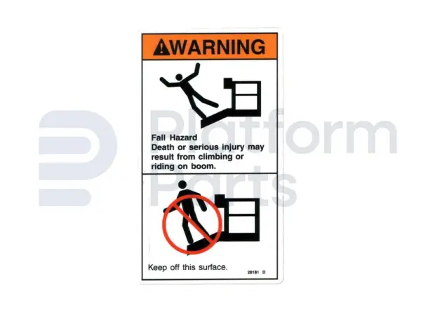 Autocollant, fall hazard