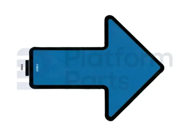 Pegatina, flecha azul