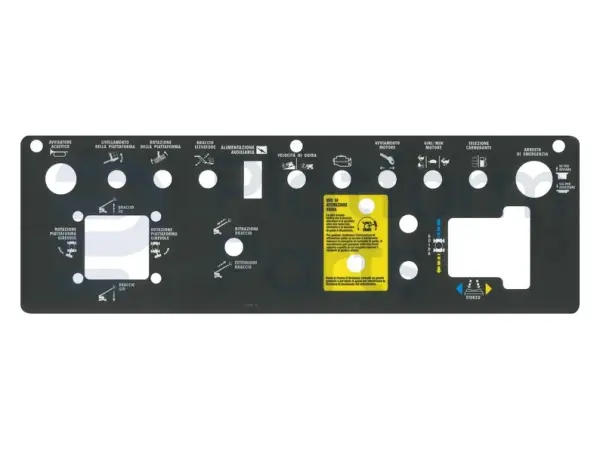 Sticker, bediening, control box, Italiaans