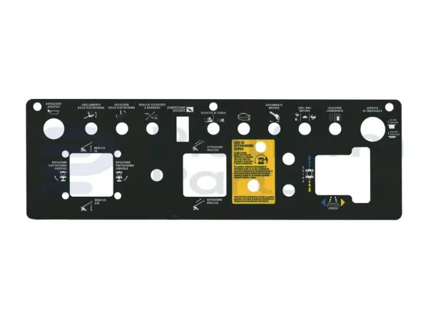 Sticker, bediening, control box, Italiaans