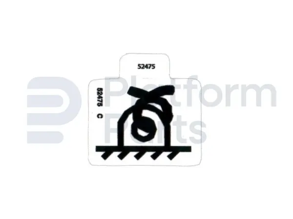 Sticker, transport tiedown