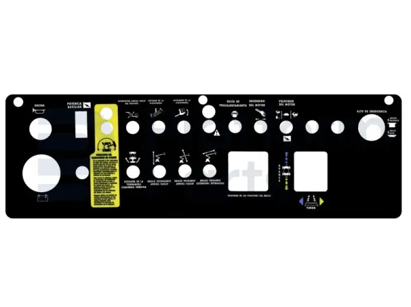Pegatina, uso, caja de control