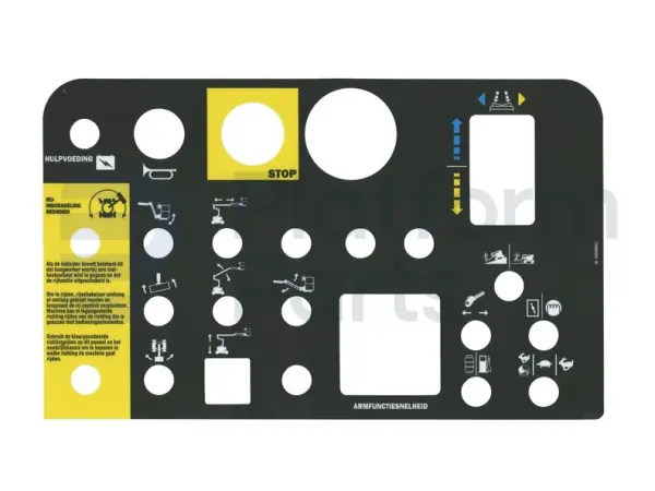 Decal, control, control box, Dutch