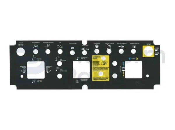 Sticker, bediening, control box, Nederlands