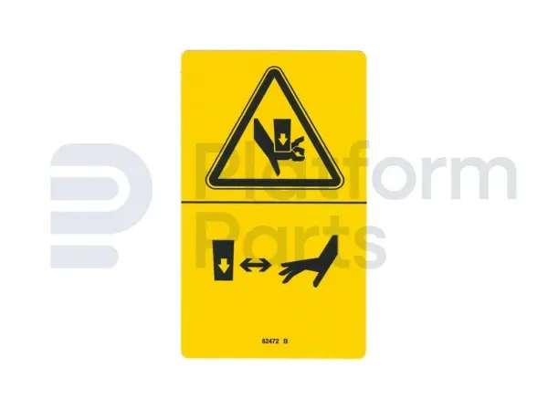Autocollant, crushing hazard