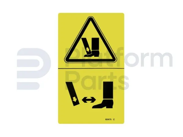 Decal, foot crushing
