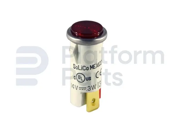 Controlelamp, rood, 12V