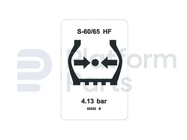 Decal, tire pressure HF