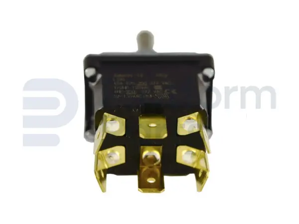 Toggle switch, ON-ON-ON, DPDT