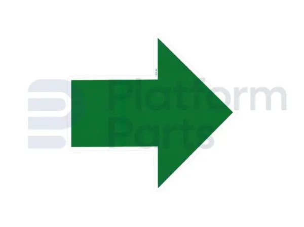 Decal, green arrow