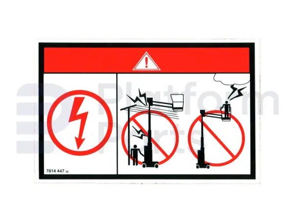 Autocollant, haute tension, mâts verticaux