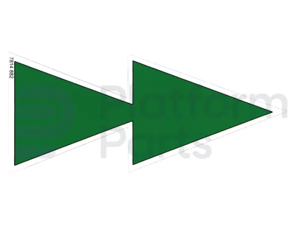 Autocollant, flèche vert
