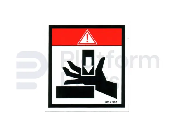 Sticker, hand crushing