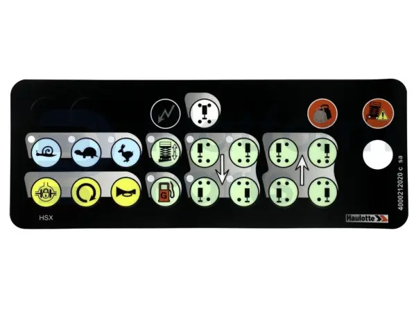 Sticker, bediening, control box