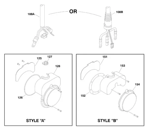 Drive motor, cable, B-style
