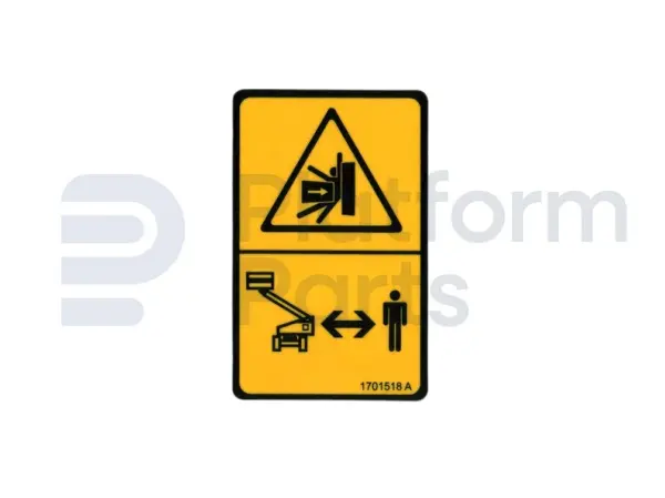 Sticker, crushing hazard
