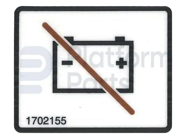 Sticker, batterij ontkoppelen