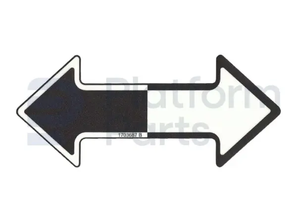 Pegatina, direction arrow