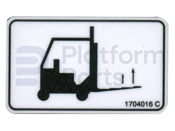 Autocollant, point de levage chariot