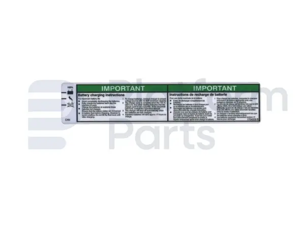 Aufkleber, battery charge instructions