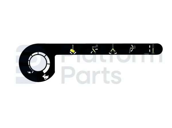 Decal, function-speed, control box