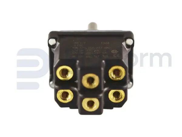 Toggle switch, (ON)-OFF-(ON), DPDT