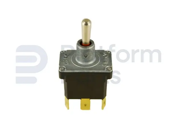 Toggle switch, (ON)-OFF-(ON), DPDT