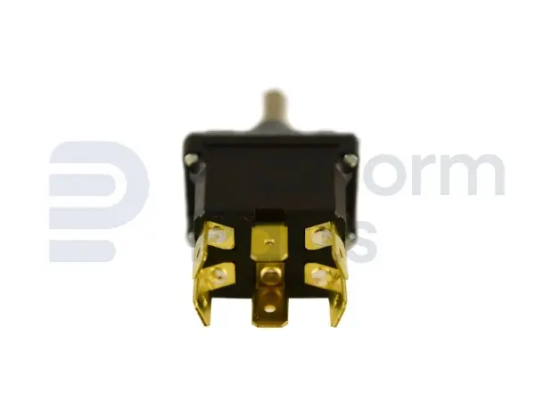 Toggle switch, (ON)-OFF-(ON), DPDT
